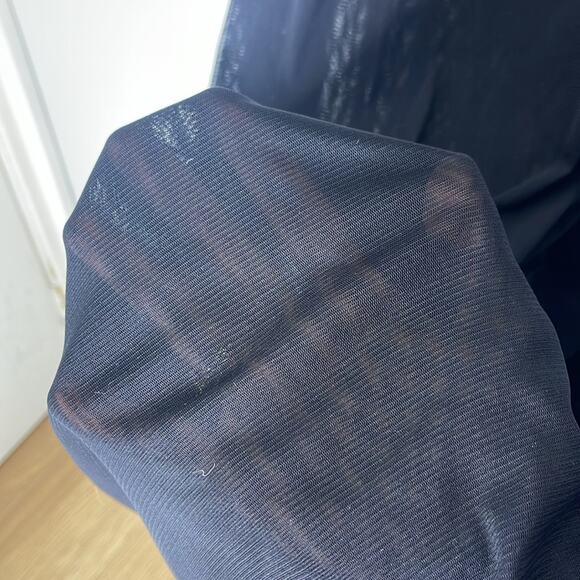 CYNTHIA ROWLEY Black Sheer Double Layered Mesh Strapless Dress Size Medium - Picture 4 of 9